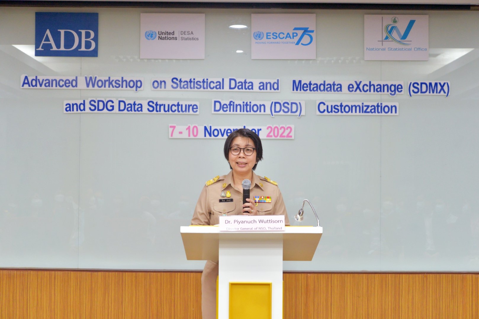 การฝึกอบรมหลักสูตร Advanced Workshop on Statistical Data and Metadata eXchange (SDMX) and SDG Data Structure Definition (DSD) Customization ในโครงการ Data for Development (Phase 2)